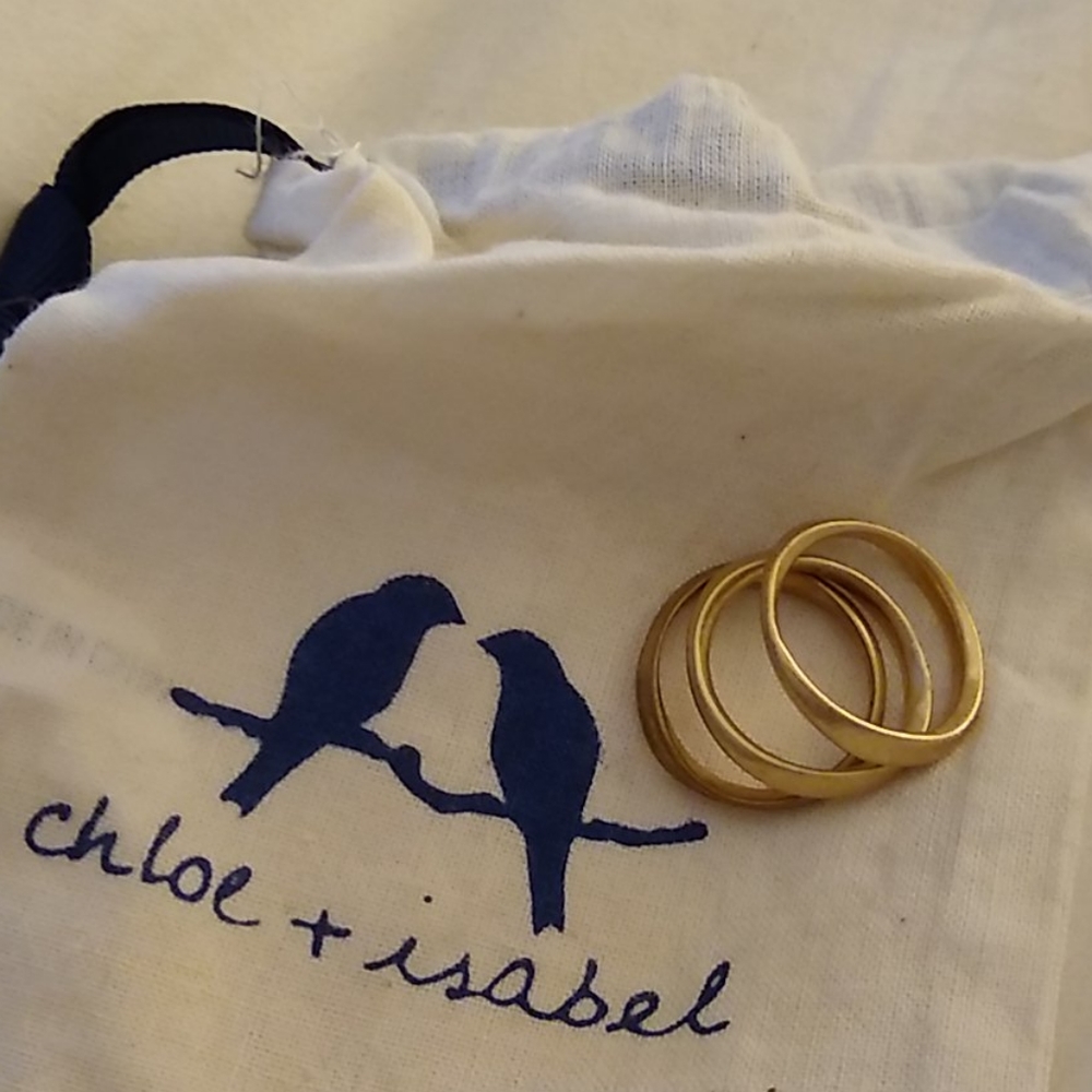 Chloe + Isabel gold stackable rings